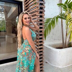 Tropical Print Maxi top and skirt